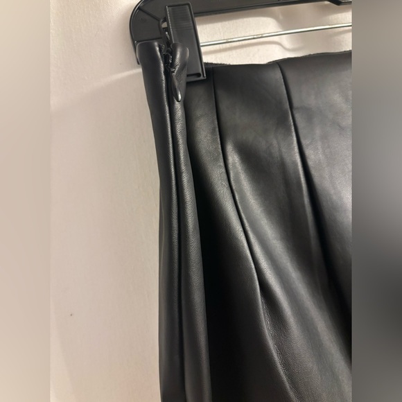 Express Black Faux Leather Mini Skirt/Skort - Picture 6 of 7